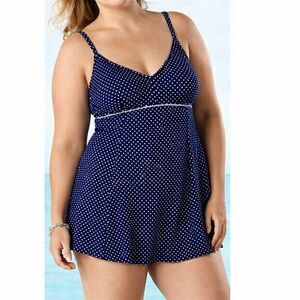 Maxine Swimdress Size 24W Blue Dot Wireless